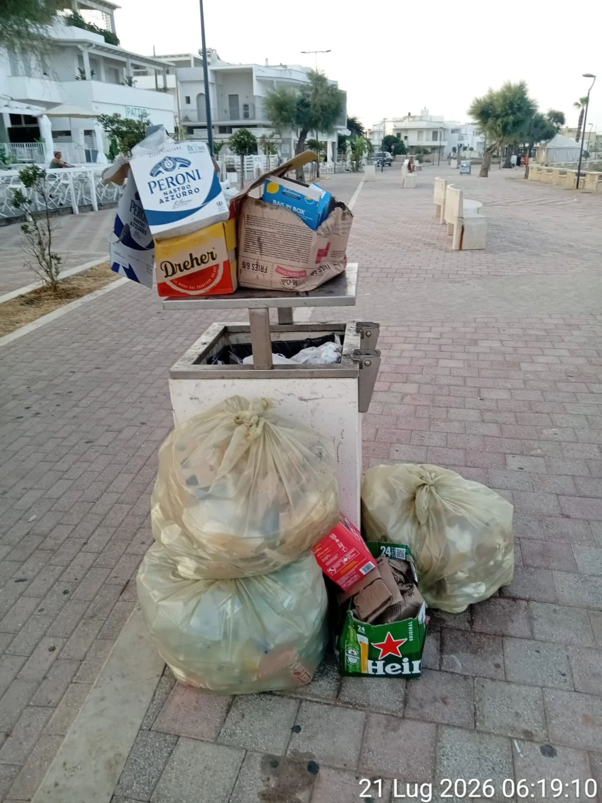 Abbandono illecito di rifiuti sul lungomare