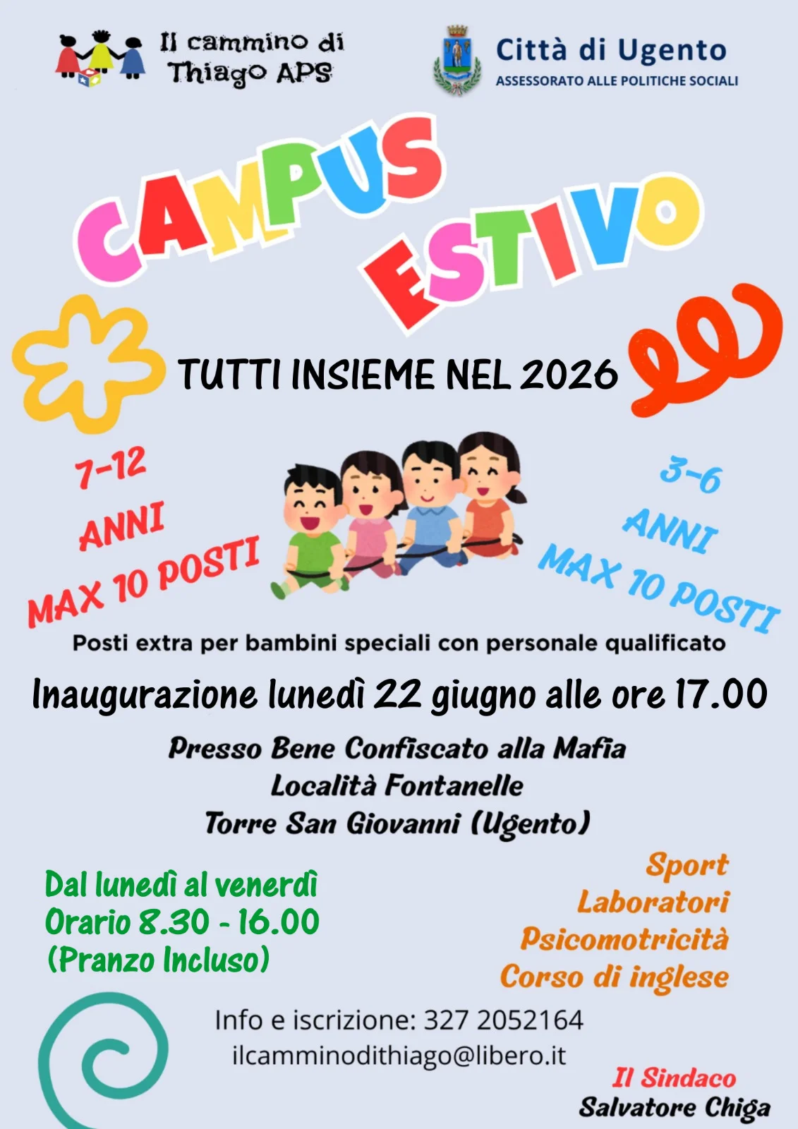 Campus estivo Tutti insieme 2026