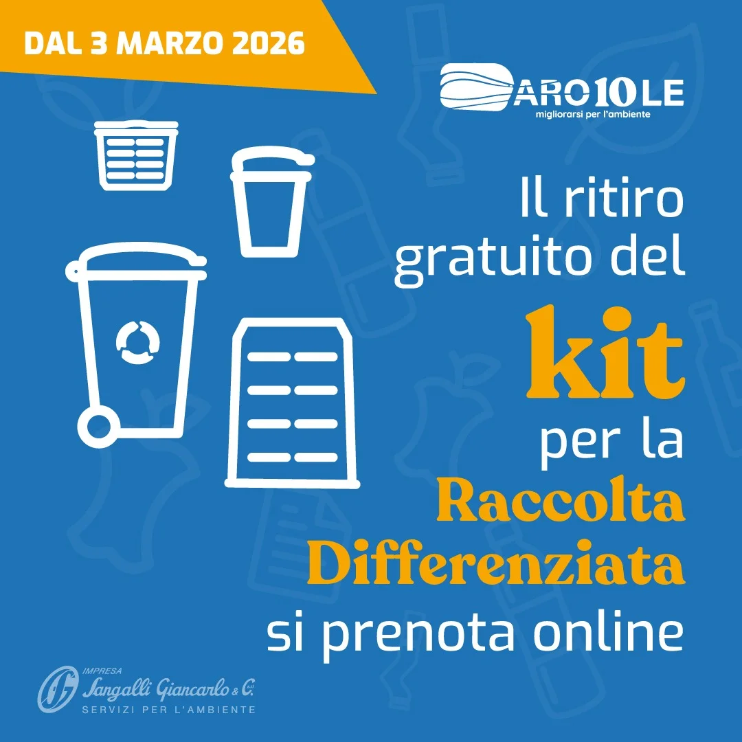 Raccolta Differenziata: dal 3 marzo il kit si prenota online