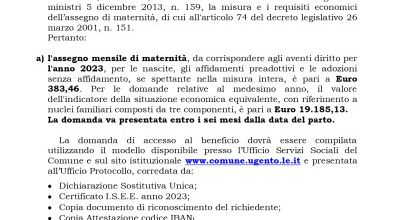 Assegno di Maternità. Rivalutazione della misura e dei requisiti economici p...