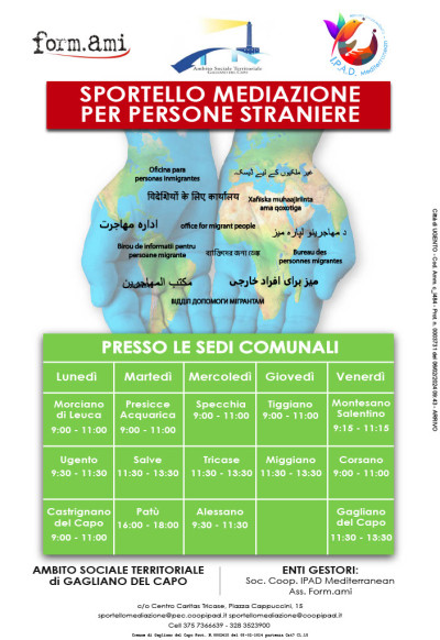 SPORTELLO MEDIAZIONE PER PERSONE STRANIERE