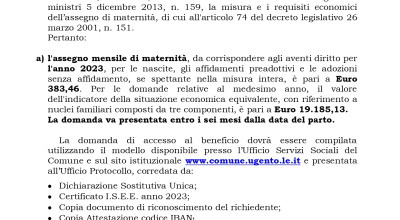 Assegno di Maternità. Rivalutazione della misura e dei requisiti econo...