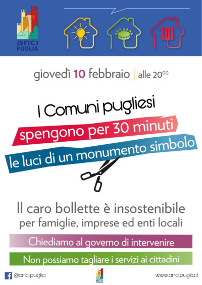 Adesione all`iniziativa di ANCI Puglia e di ANCI nazionale interruzione illum...