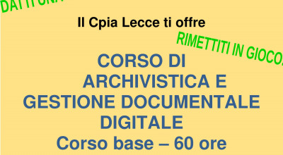 CORSO DI ARCHIVISTA E GESTIONE DOCUMENTALE DIGITALE