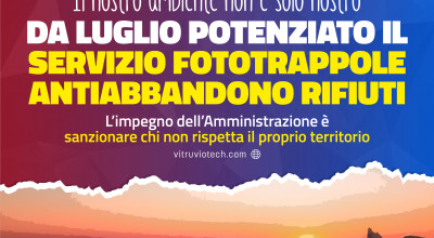 Comunicazione avvio del servizio fototrappole sul territorio di Ugento