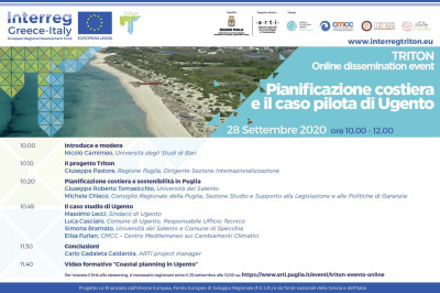 TRITON: EVENTO ONLINE “PIANIFICAZIONE COSTIERA E IL CASO PILOTA DI UGEN...