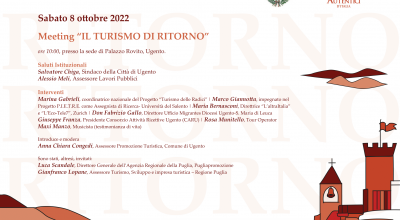 IL TURISMO DI RITORNO 8 ottobre 2022, ore 10.00 presso la sede di Palazzo Rov...