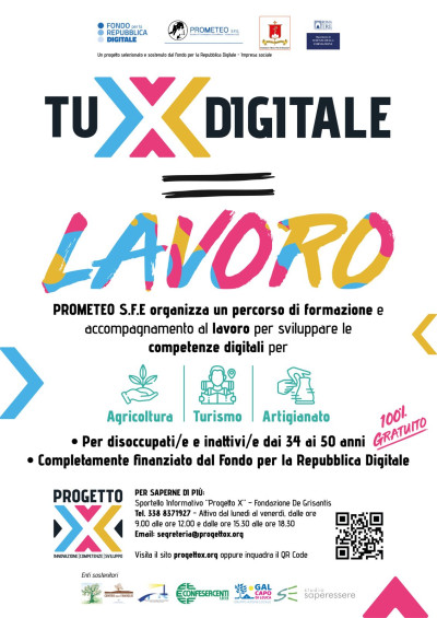 PROGETTO X - percorso di formazione e accompagnamento al lavoro