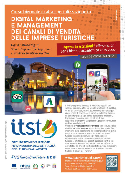 AVVISO: APERTE LE ISCRIZIONI AL BIENNIO ACCADEMICO 2018-2020 DELL'ITS TURISMO...