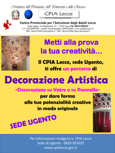 CORSO DI DECORAZIONE SU VETRO