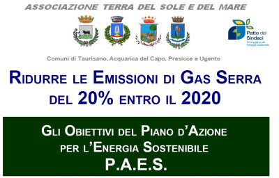 PRESENTAZIONE DEL PAES DEI COMUNI DELL’ASSOCIAZIONE TERRE DEL SOLE E DE...