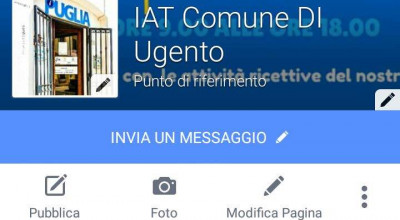 CREAZIONE  PAGINA FACEBOOK IAT COMUNE DI UGENTO