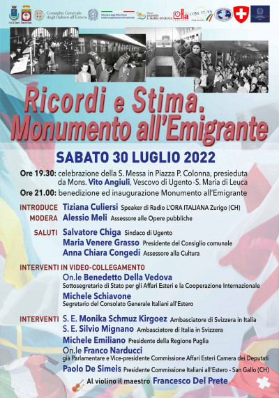 Ricordi e Stima. Monumento all'Emigrante.