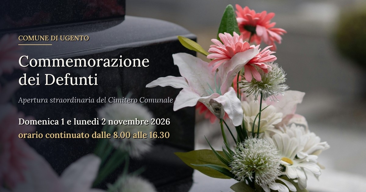 Commemorazione dei defunti - Apertura straordinaria del Cimitero Comunale