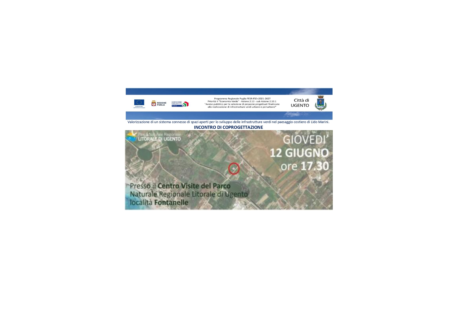 Valorizzazione di un sistema connesso di spazi aperti  - Incontro di Coprogettazione.